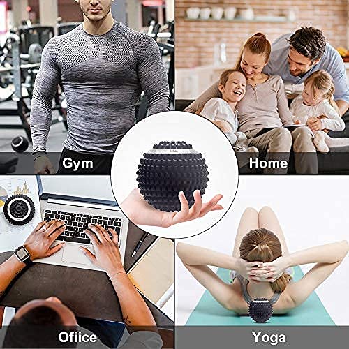 Wolady massager ball charges via USB for wireless use.