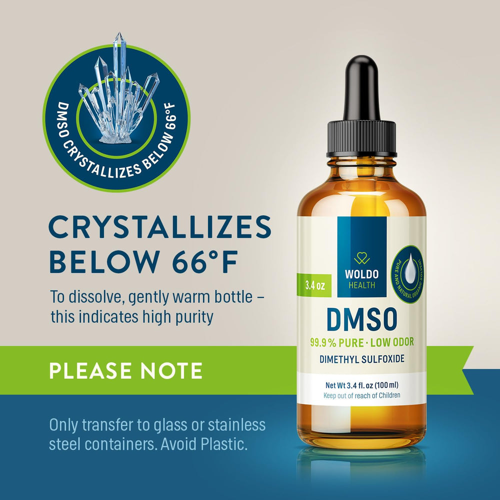 WoldoHealth DMSO handling notes emphasizing safe use and cleanliness