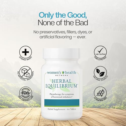 Herbal Equilibrium bottle back shows usage guidelines for safe daily use