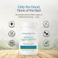 Herbal Equilibrium bottle back shows usage guidelines for safe daily use