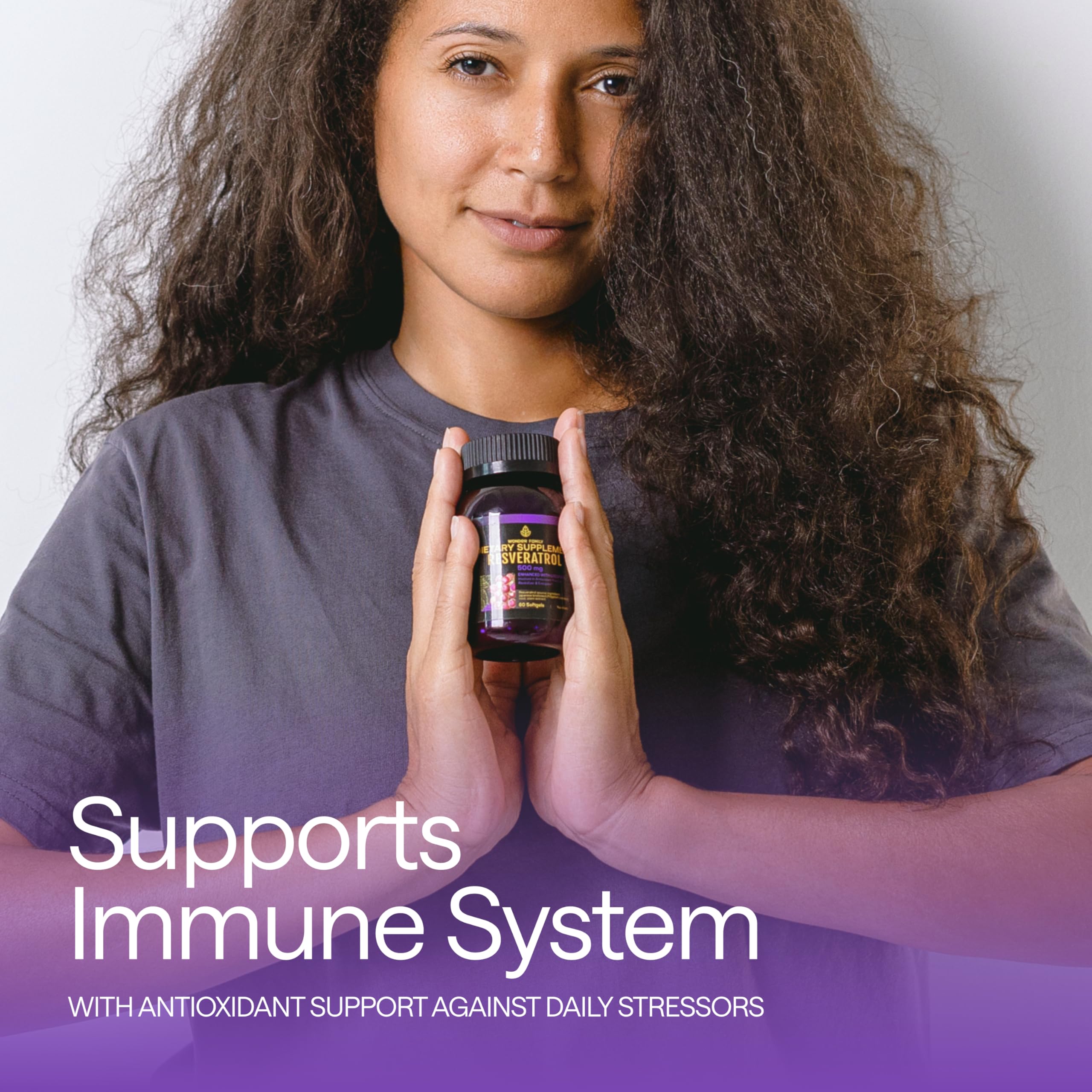 Wonder Family immune-support scene hints at daily antioxidant resilience.