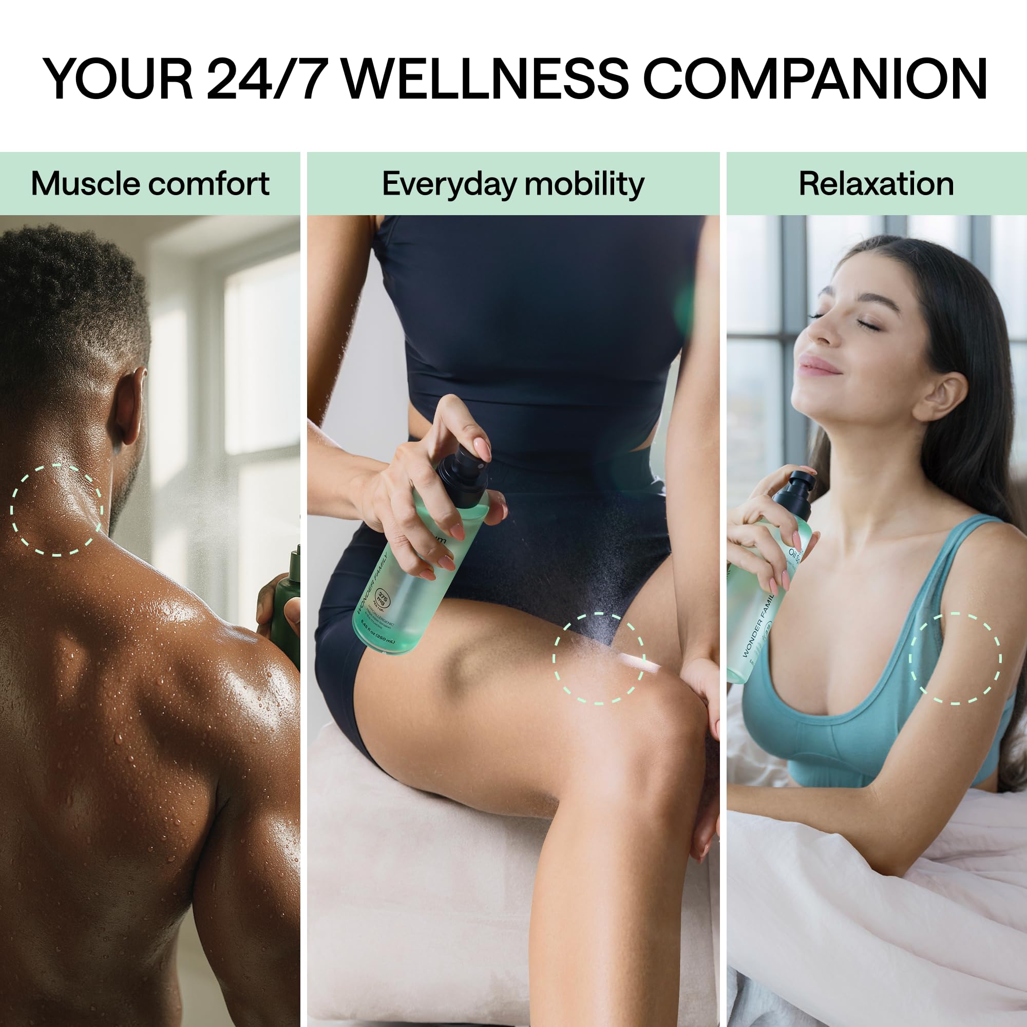 Product on skin with deodorant-like aroma and subtle mineral scent
