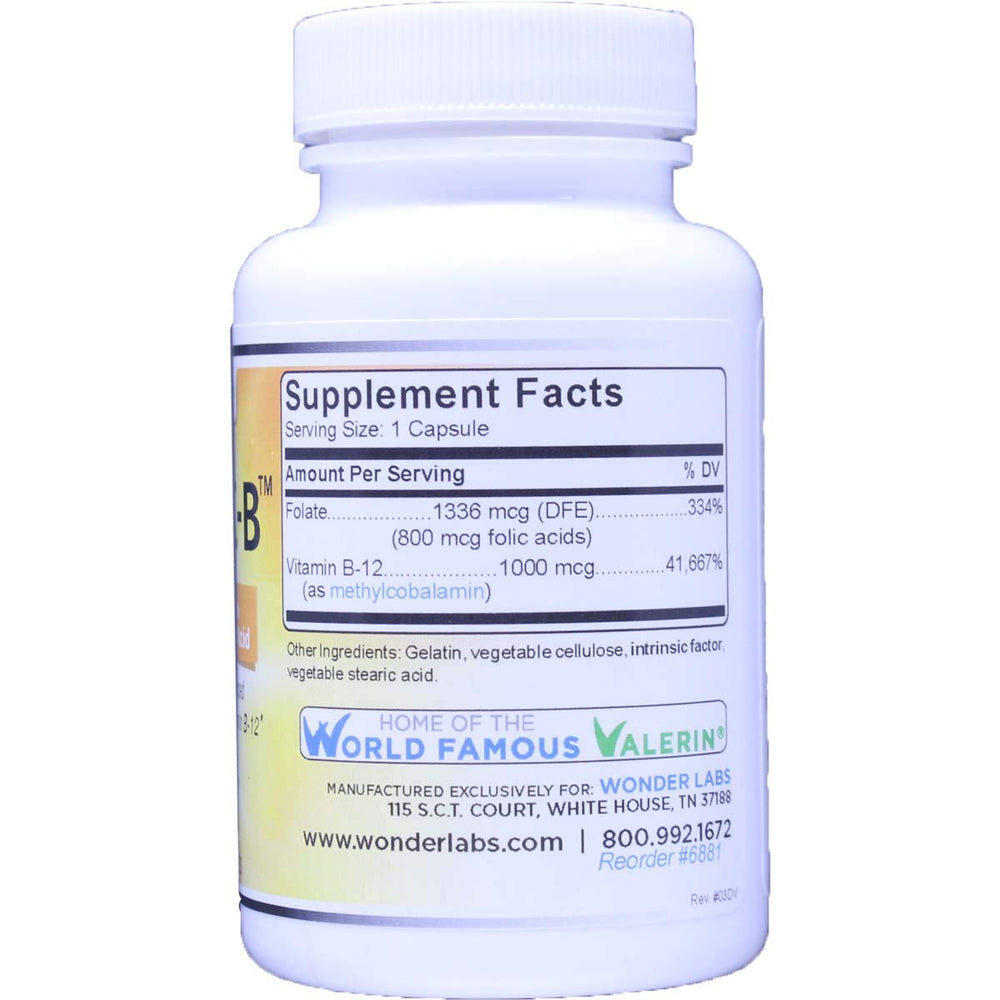 Wonder Laboratories Intrinsic Factor capsules ready to support oral B-12 absorption.