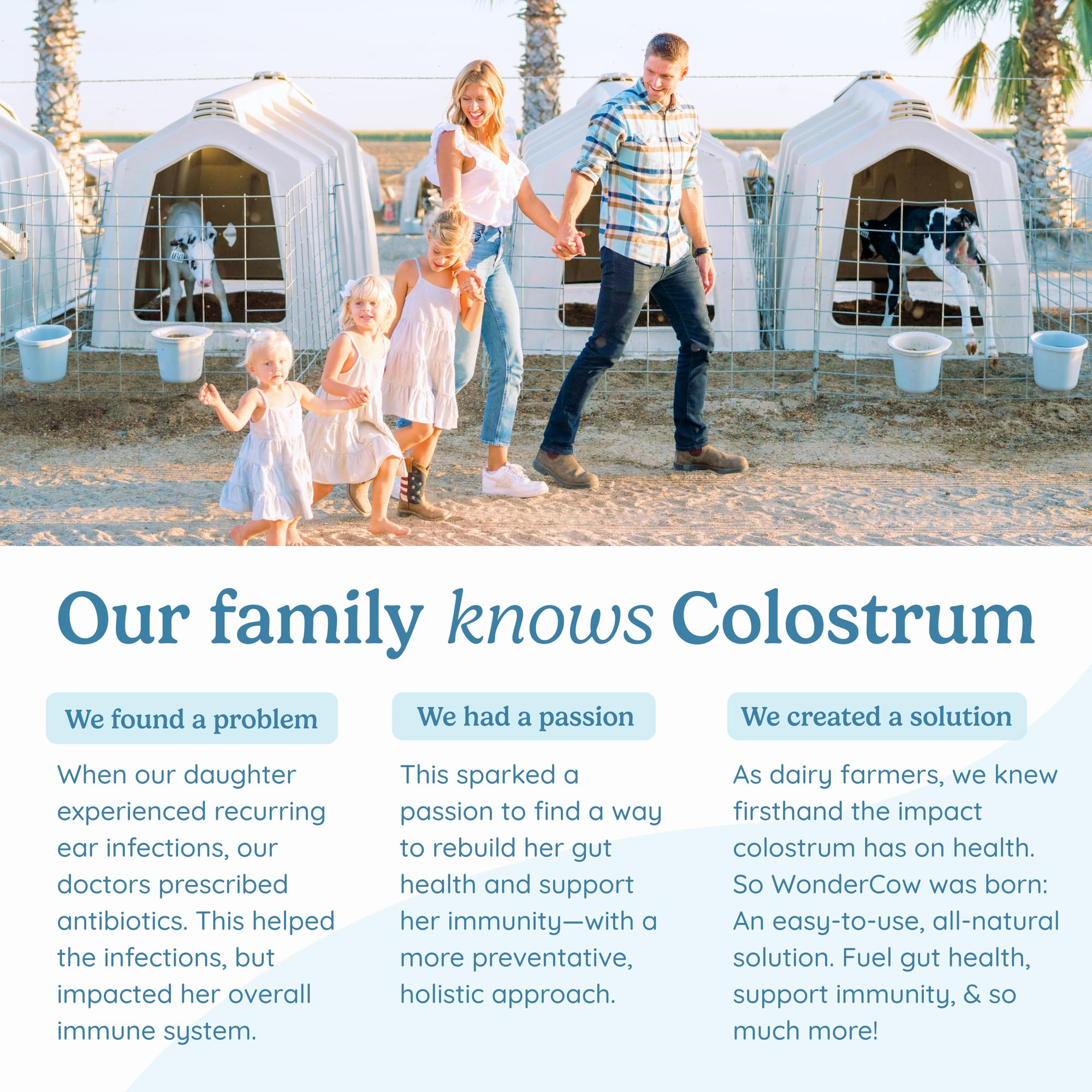 WONDERCOW Colostrum powder with elderberry infusion for enhanced flavor and wellness.