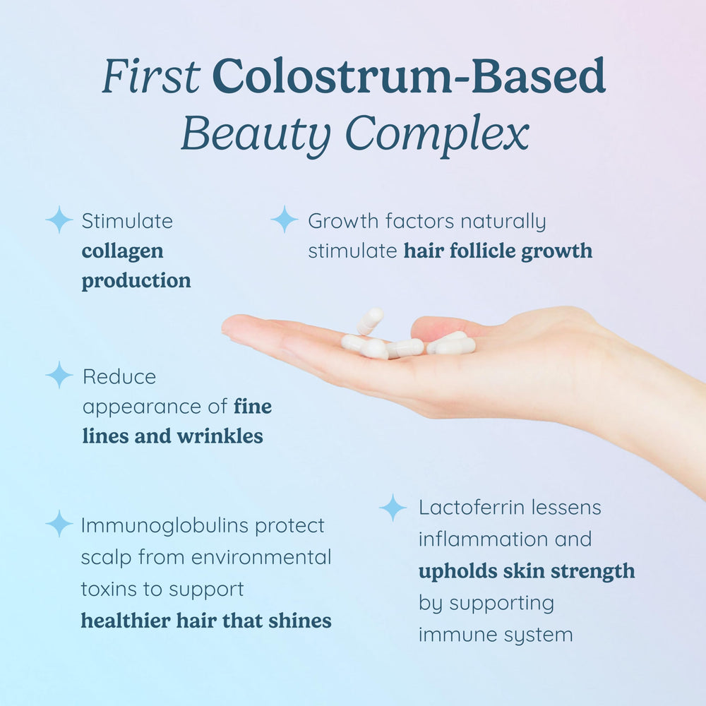 WonderCow hyaluronic-acid capsules close-up, signifying deep hydration for plump skin.