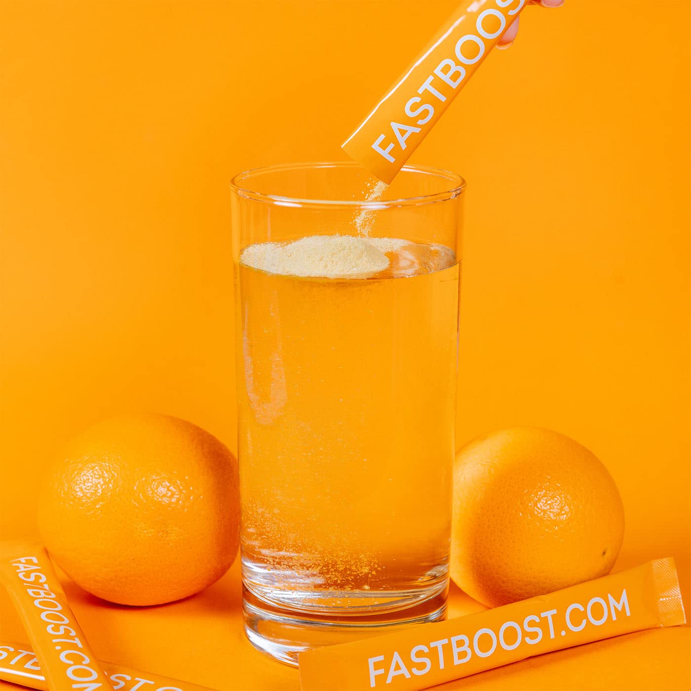 Graphic showing six electrolytes and key vitamins in FAST BOOST