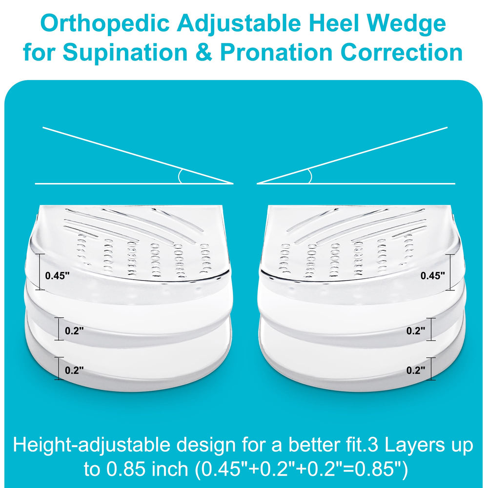 Wonderwin medial-lateral heel support stabilizes the foot during daily activities.