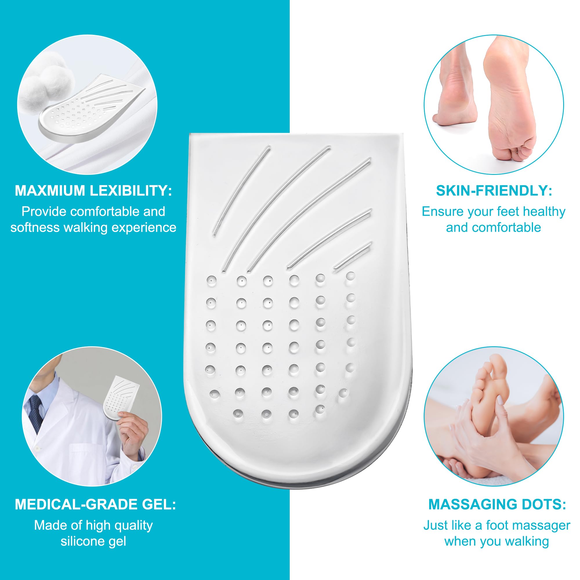 Wonderwin self-adhesive non-slip design keeps insoles in place all day.