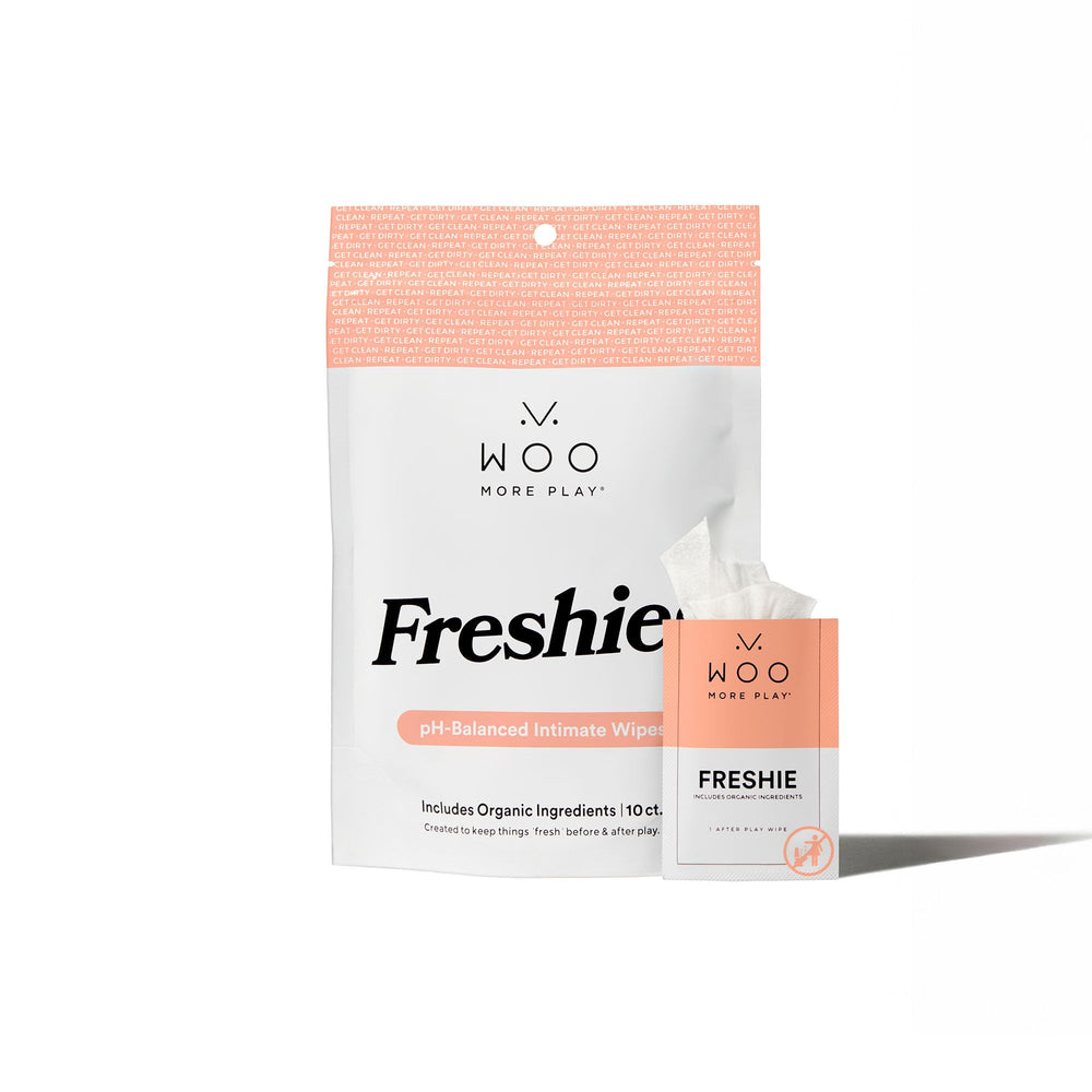 Woo More Play Freshies pocket pack enables on-the-go intimate freshness