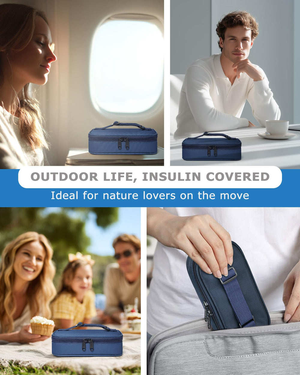Dual-zipper design enables quick access to insulin vials