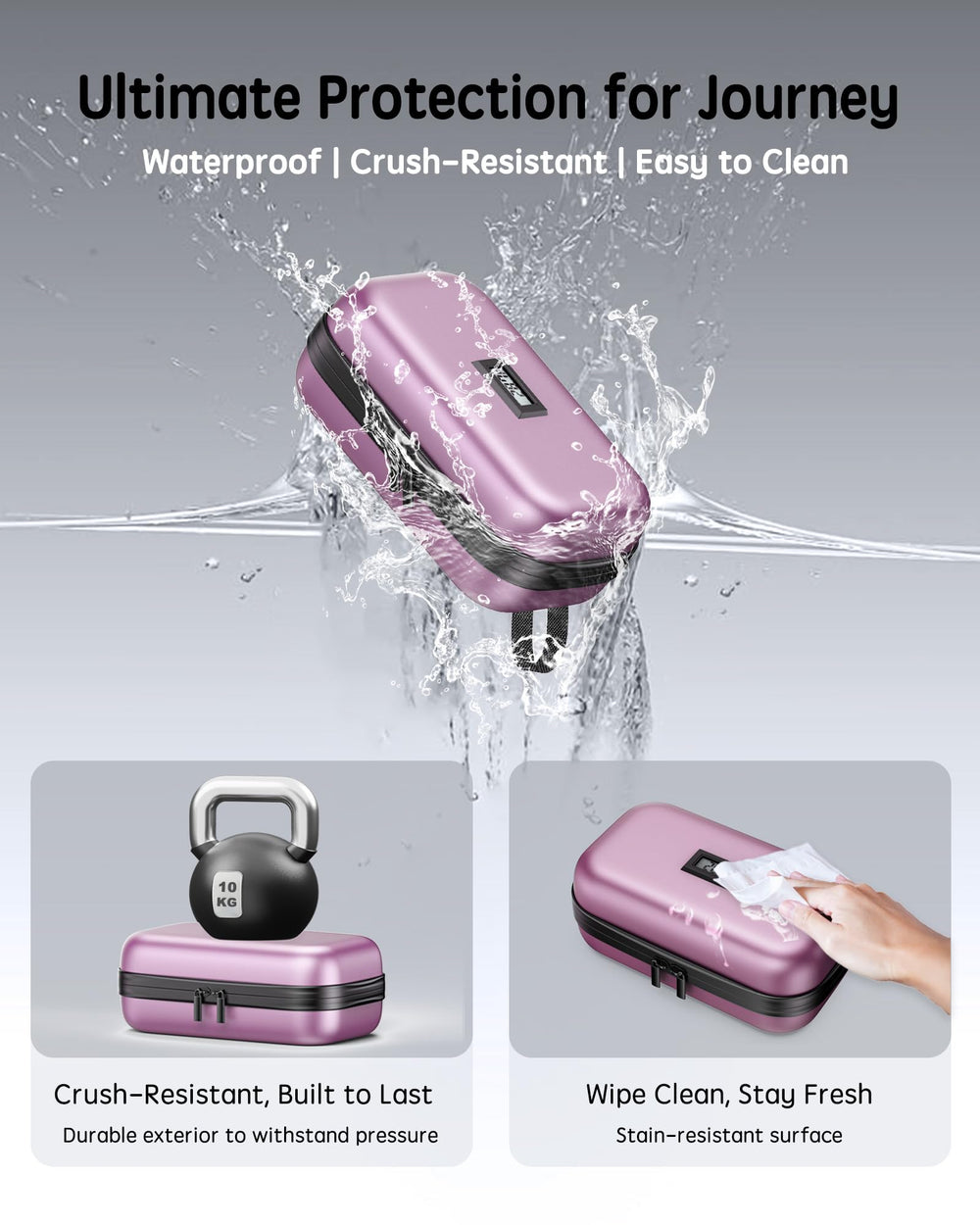 WOODAKE large-capacity case holds 4–6 insulin pens securely