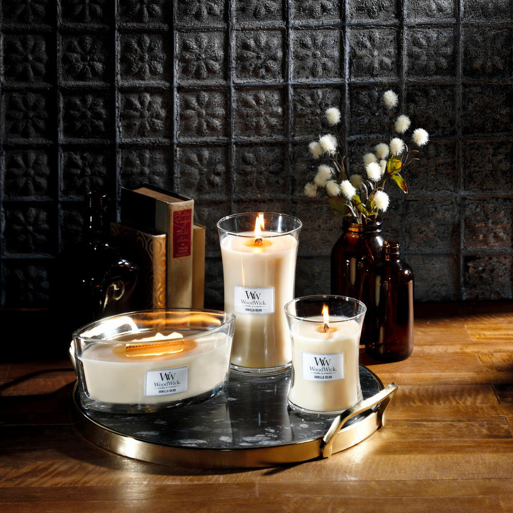 WoodWick Elipsa Vanilla Bean 76112E packaging display ready for gifting