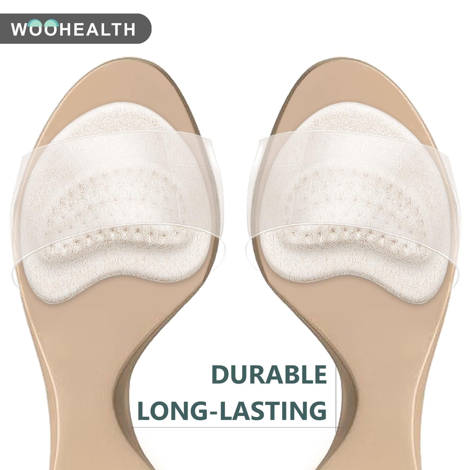 WOOHEALTH pads featuring soft high-density foam for durable cushioning.