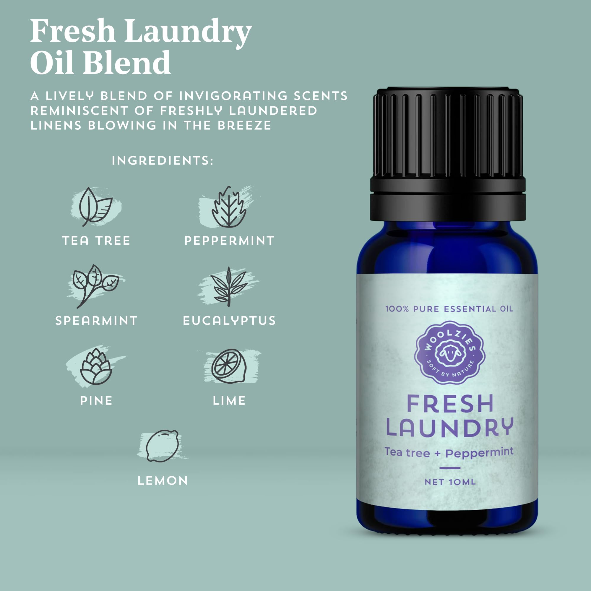 Woolzies Chamomile Bliss 10ml bottle for soothing laundry moments.