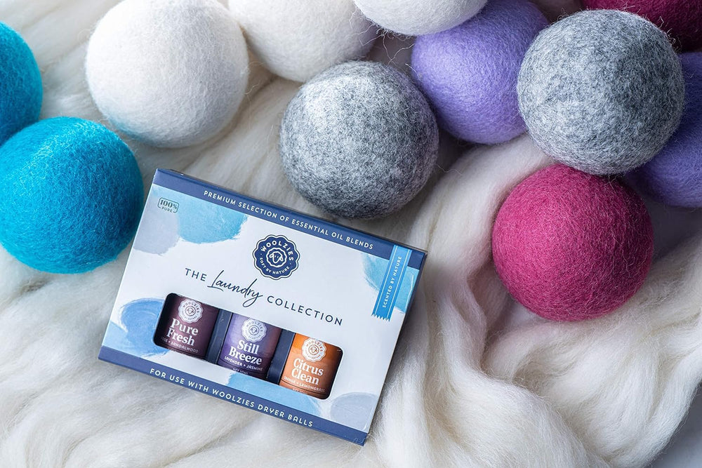 Woolzies Still Breeze label emphasizes soothing diffuser fragrance