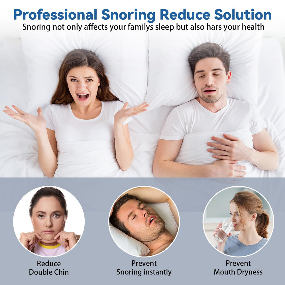 WOOWME chin strap for CPAP-friendly design fits securely with CPAP gear.