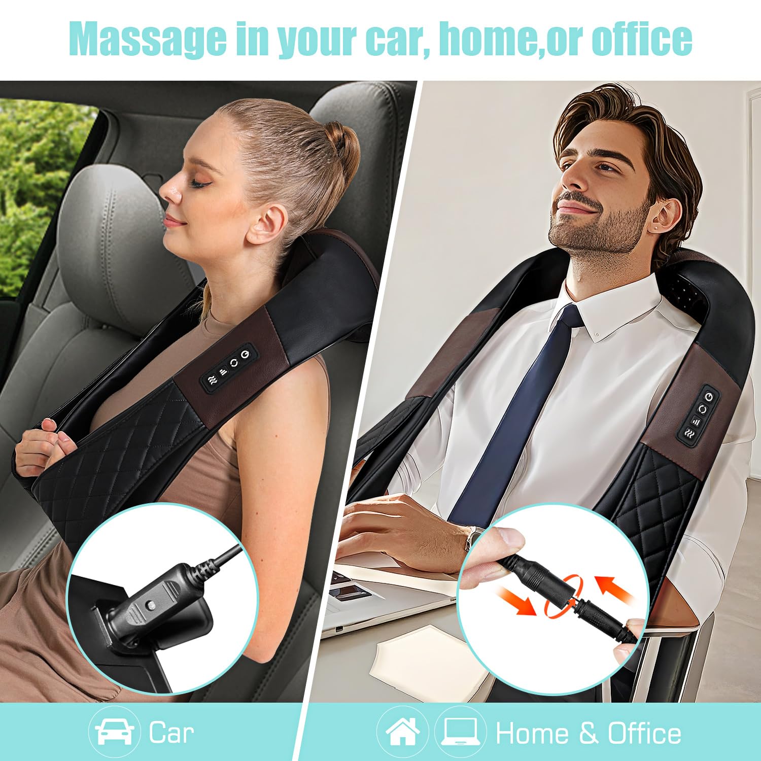 WOQQW includes AC and car adapters for home, work, or travel