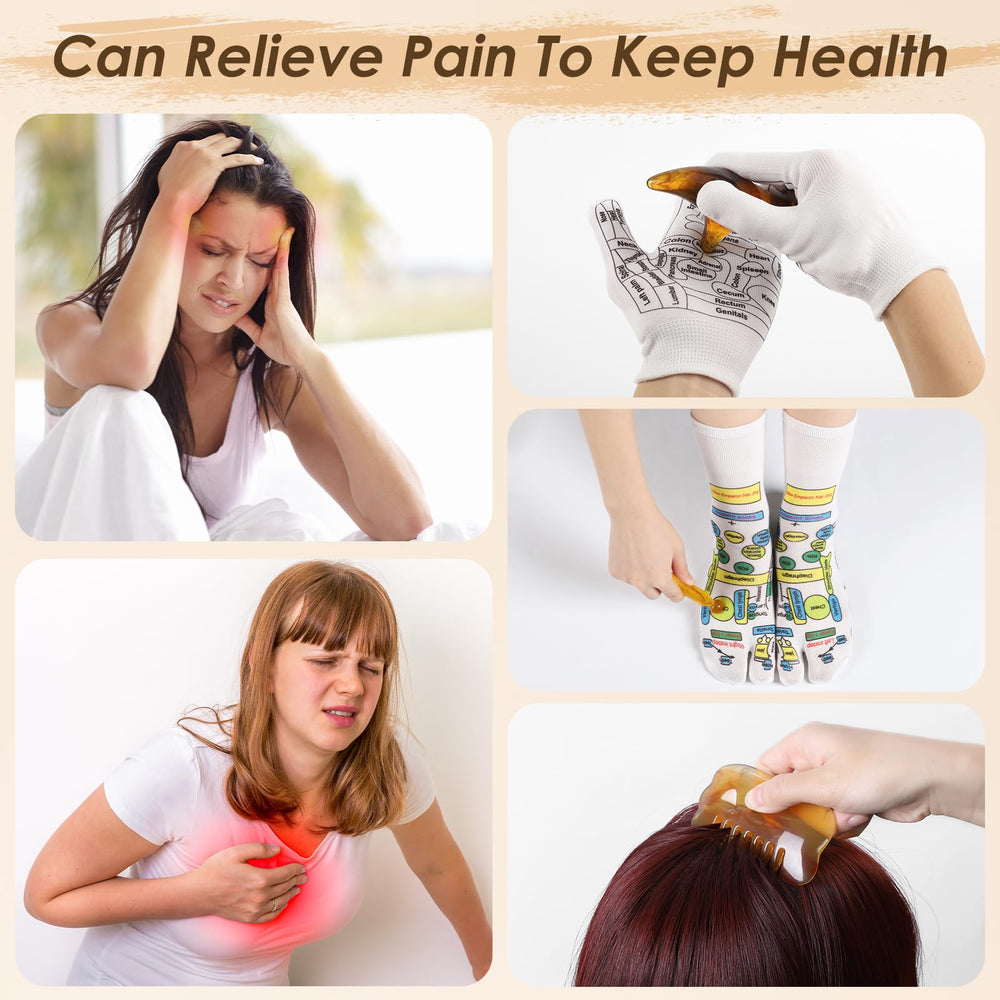 Worive reflexology gloves and tools set for convenient point stimulation