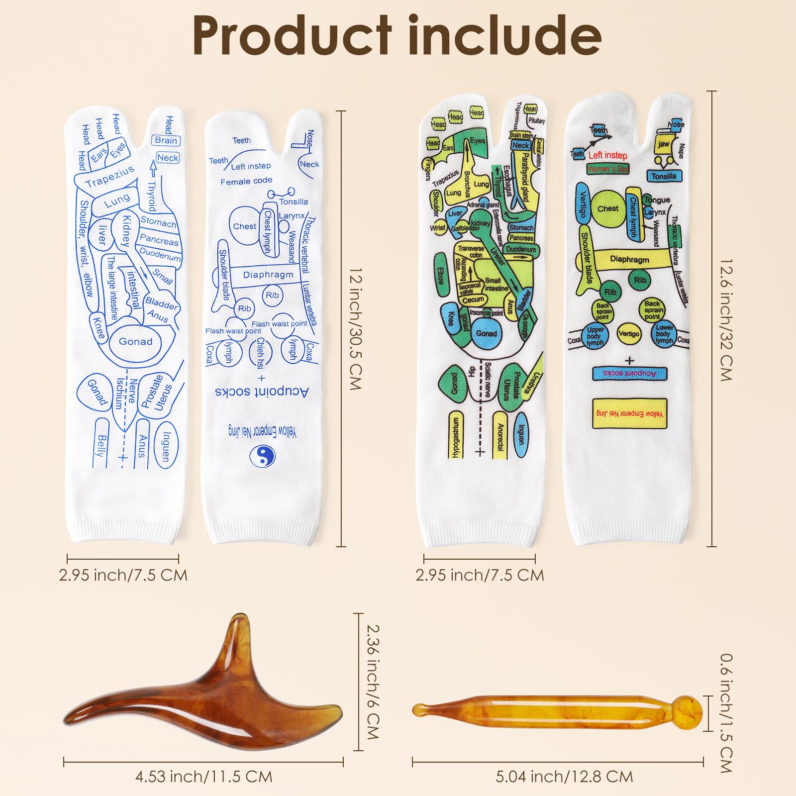 Worive reflexology socks set massage pen closeup for precise pressure