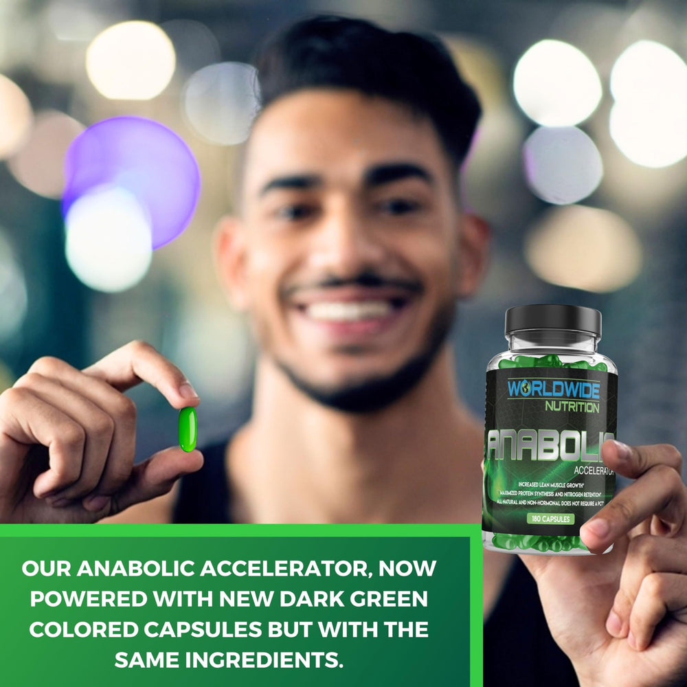 Worldwide Nutrition Anabolic Accelerator performance scene of an energized athlete.