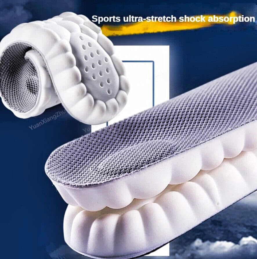 Worzwin 4D Cloud Insole heel cushion area demonstrates targeted support for heel comfort during long standing