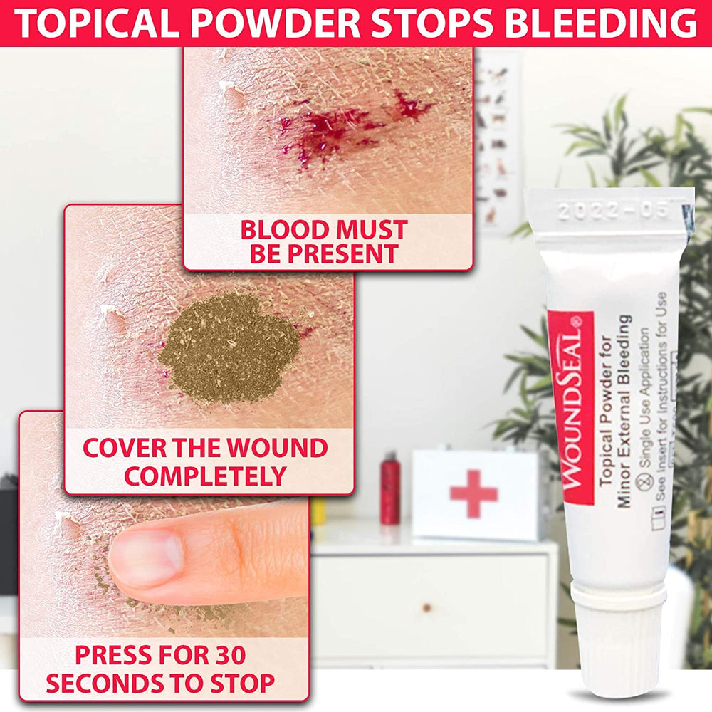 WoundSeal being applied to skin to stop bleeding and form a seal.