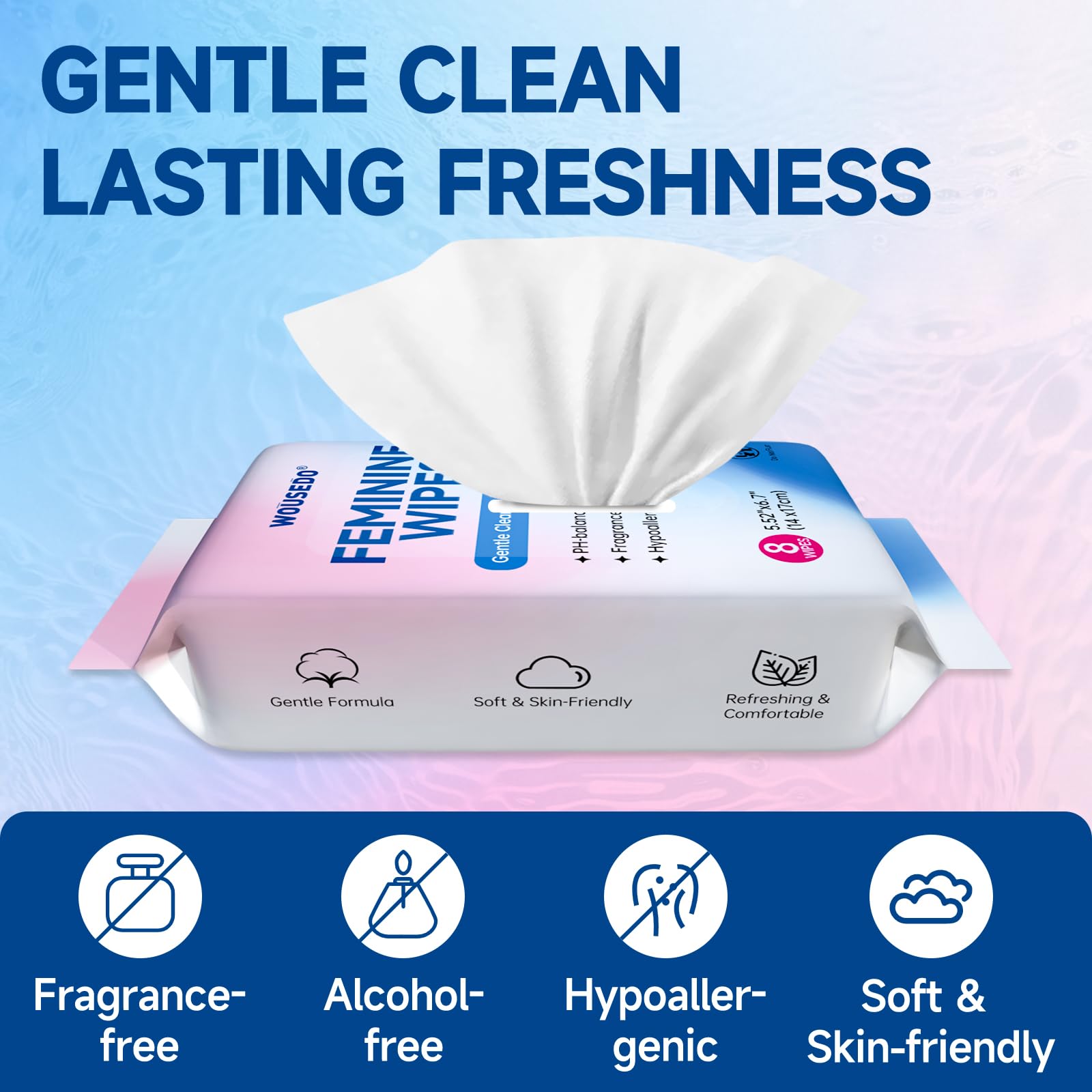 WOUSEDO daily-use wipes support fresh feel after workouts.
