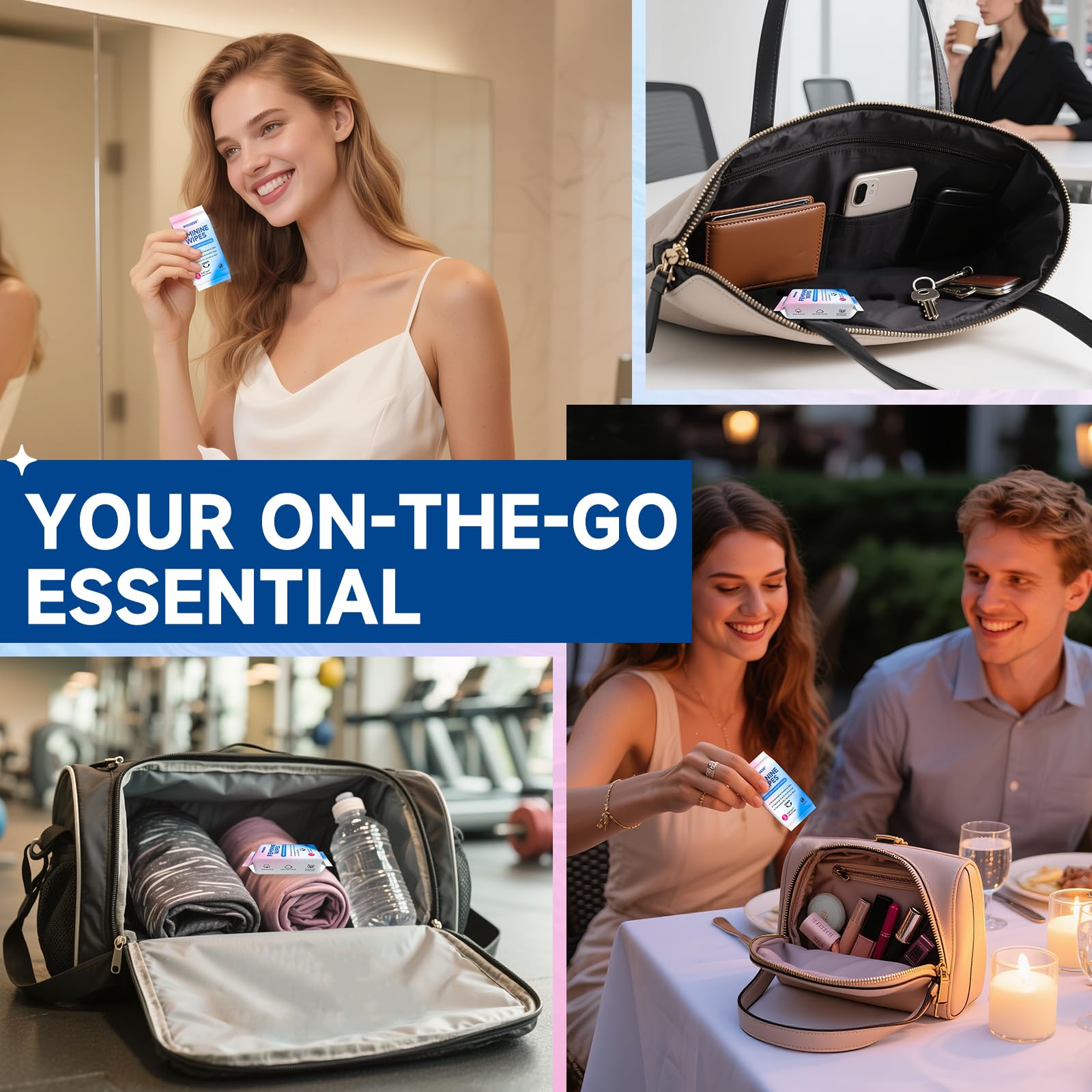 WOUSEDO on-the-go hygiene solution for quick cleanups.