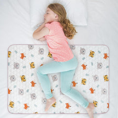 WOVENX organic kid bed pad with five-layer protection for overnight dryness
