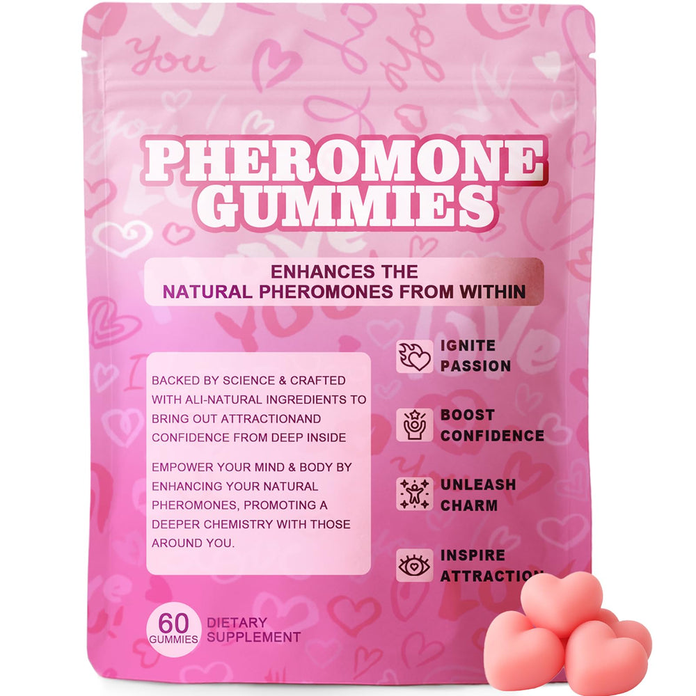 WOVOEO pheromone gummies bottle brand, showcasing vegan wellness
