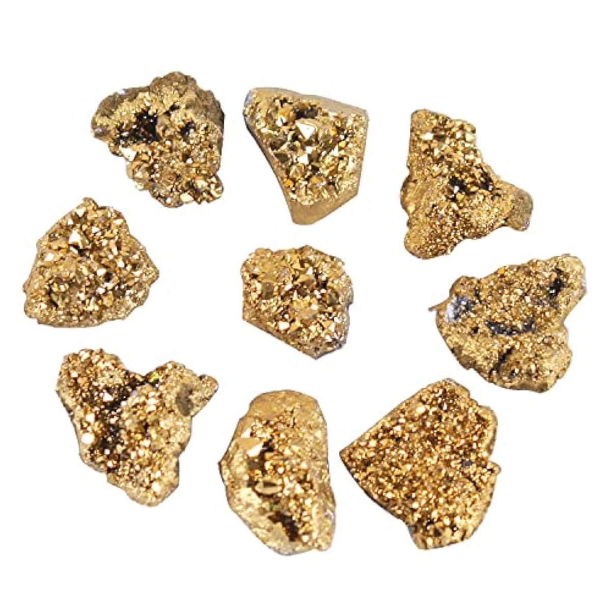 Wowagoga pyrite stone rough 15-25mm with metallic luster for display and collection.