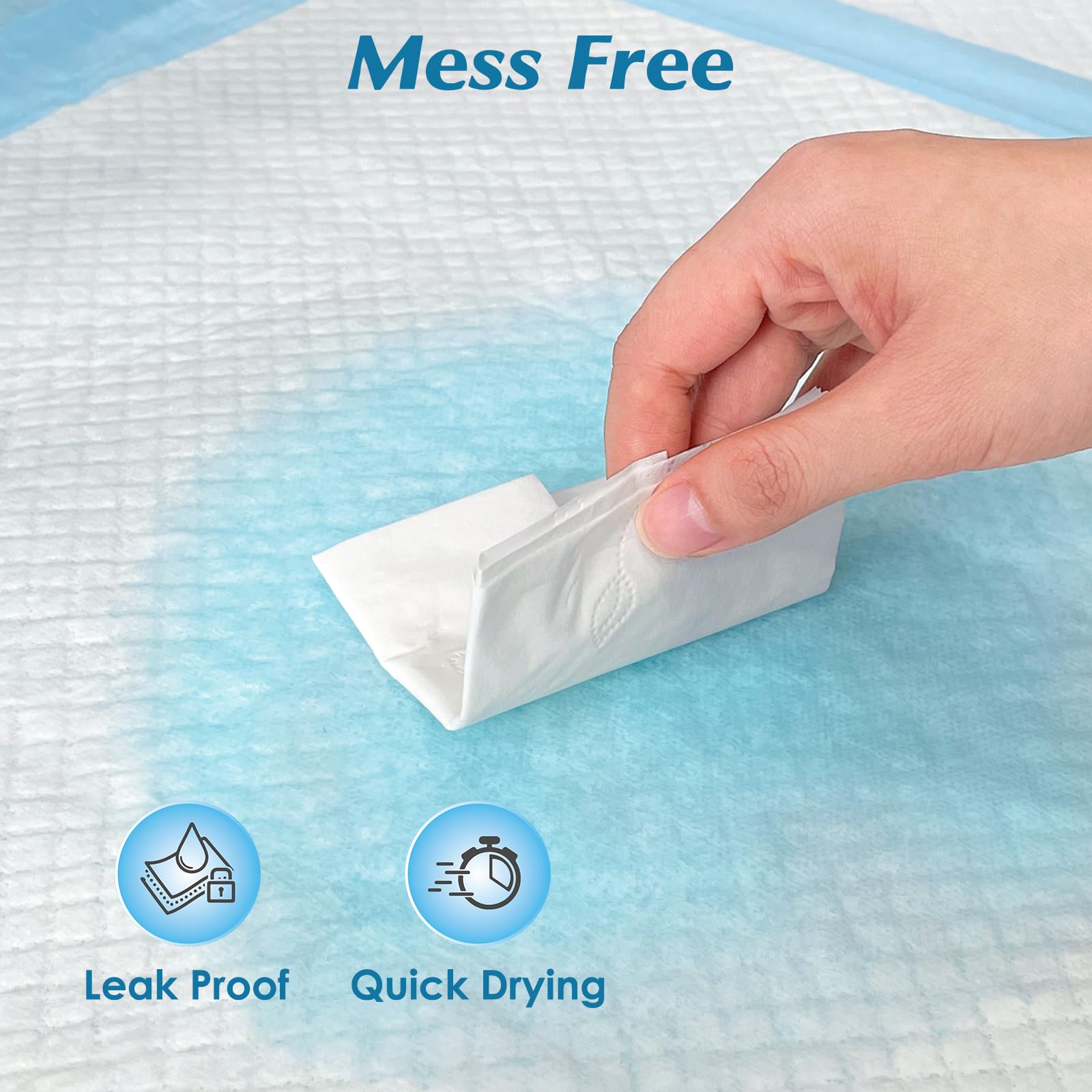 Wowflash underpads suitable for baby, adult, and pet care.