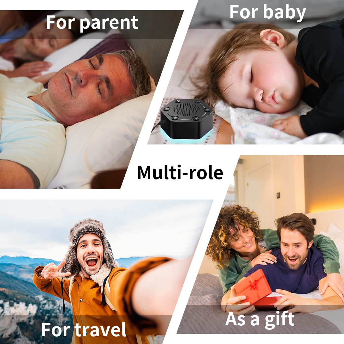 WowSleep night light with multi color options enhances reading or winding down