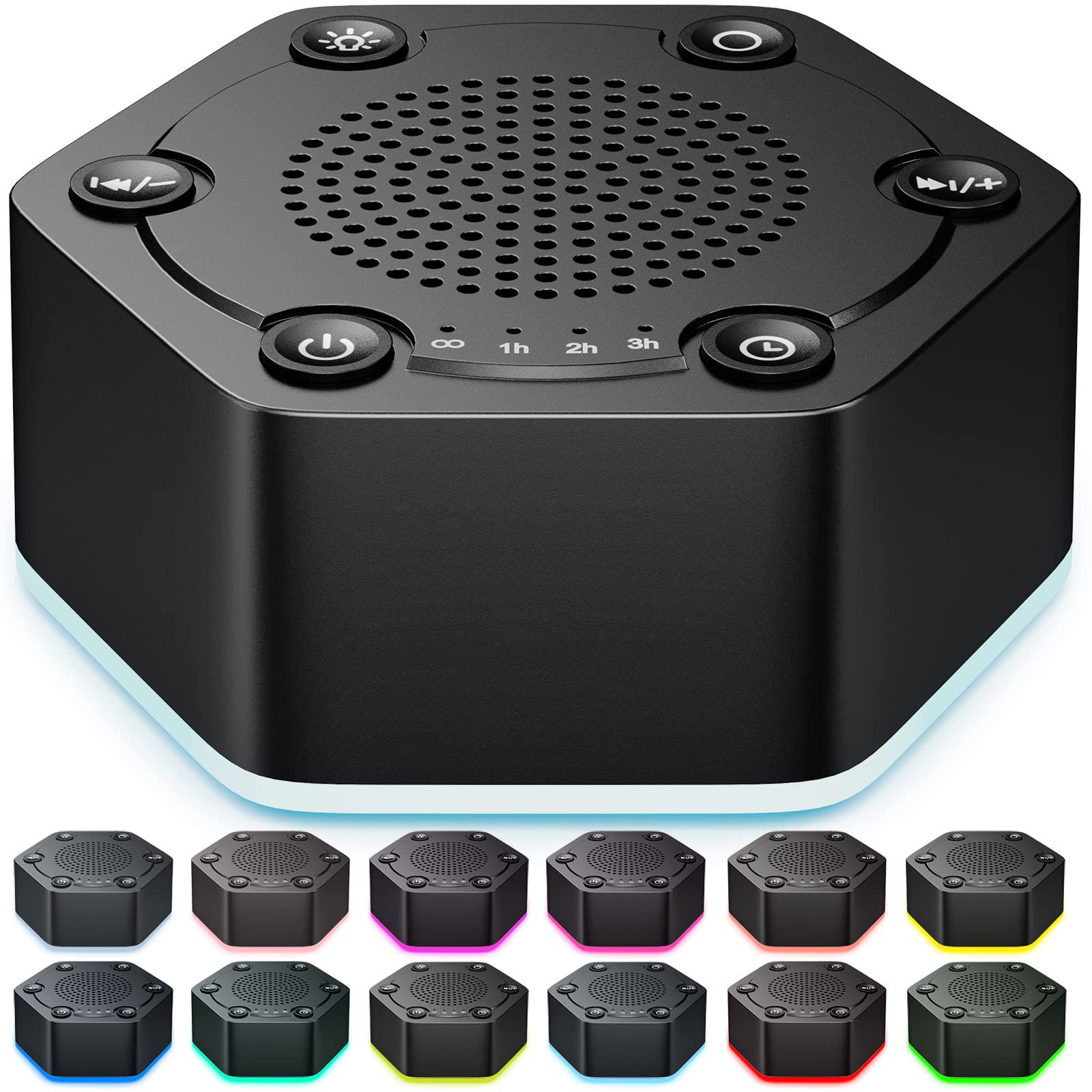WowSleep sound machine with 30 non looping sounds for restful ambience