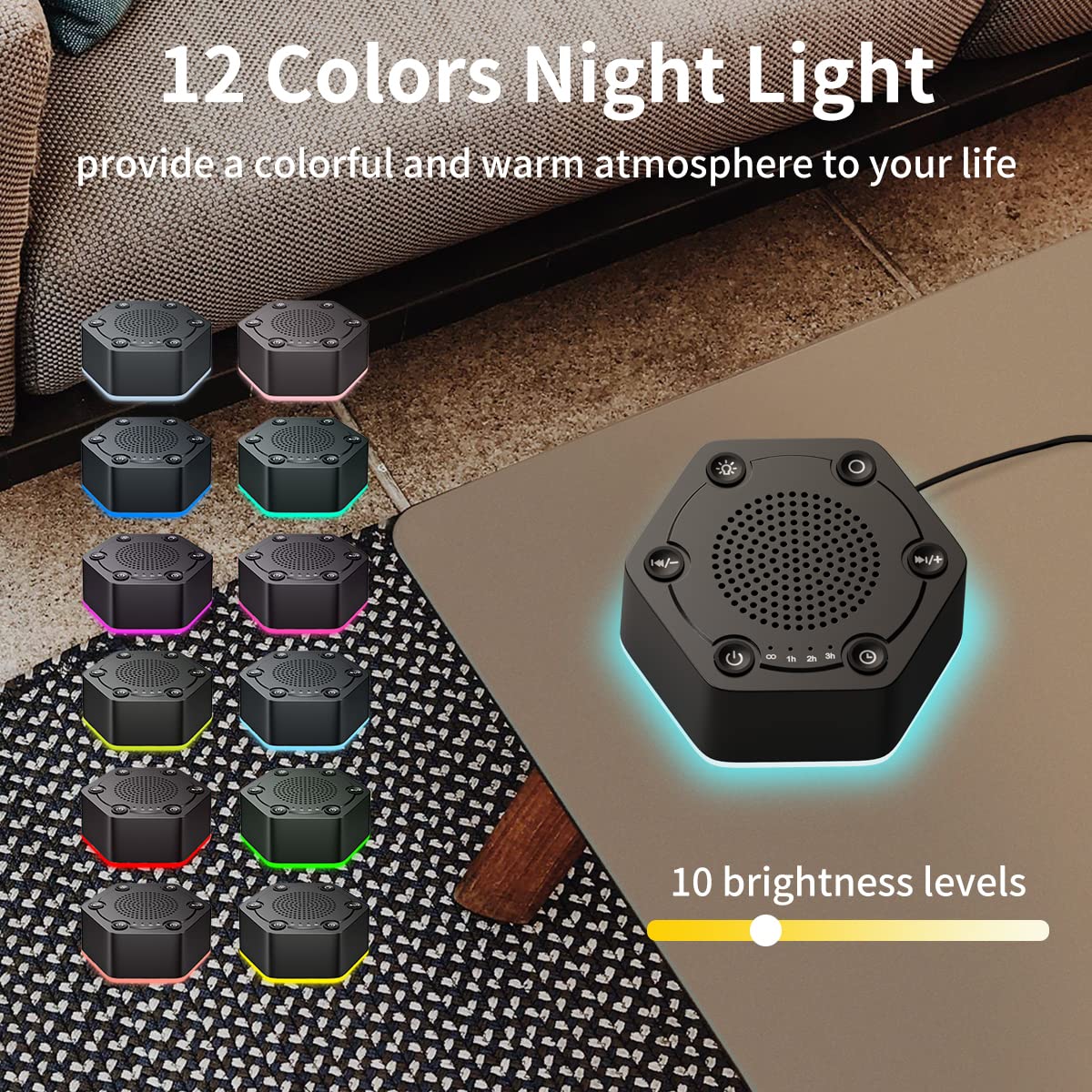 WowSleep precise volume control enables quiet or loud ambience