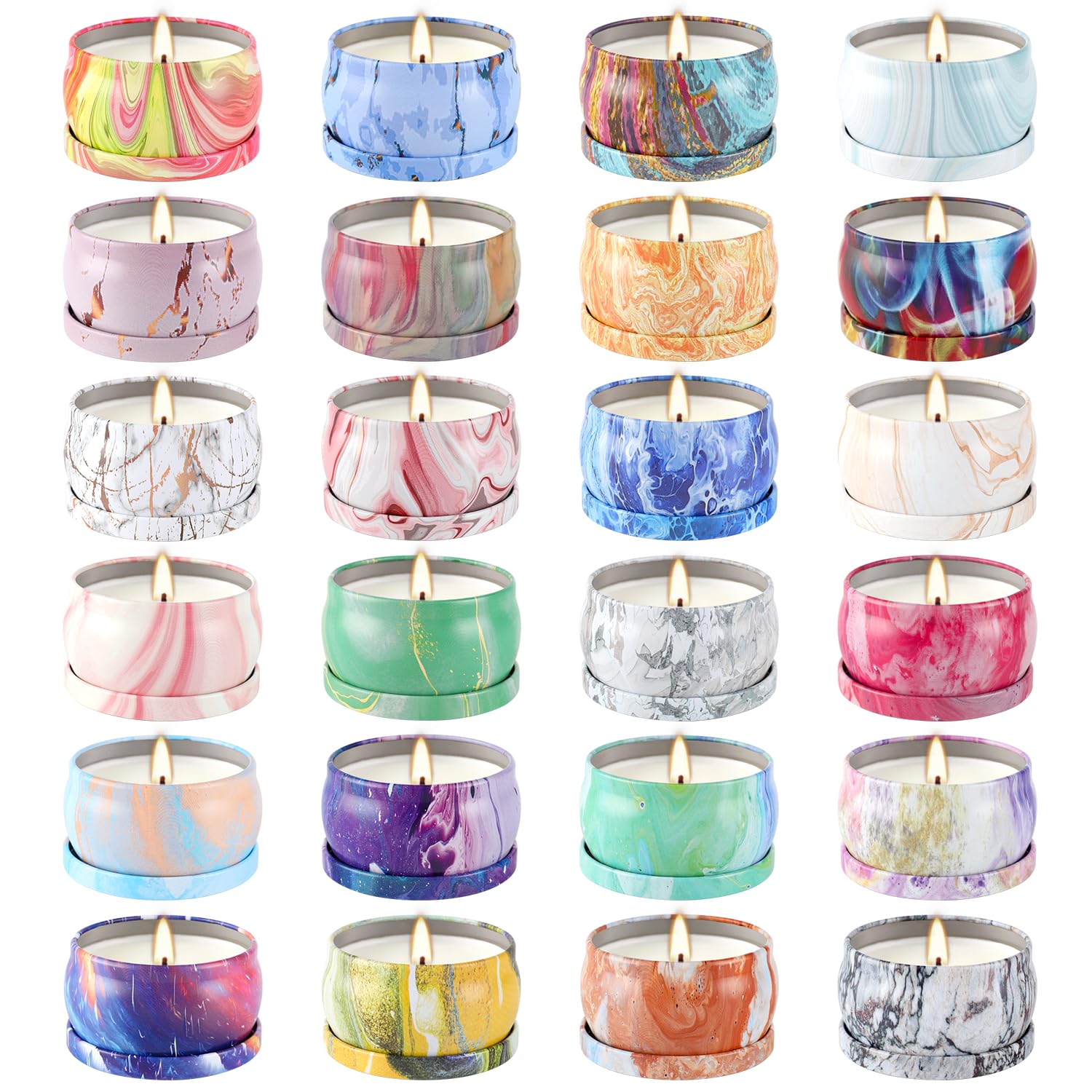 WPONSZU 24-fragrances candle set displayed for home ambience and gifting options
