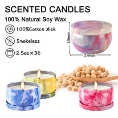 WPONSZU 2.5 oz candle showing long burn time and steady scent