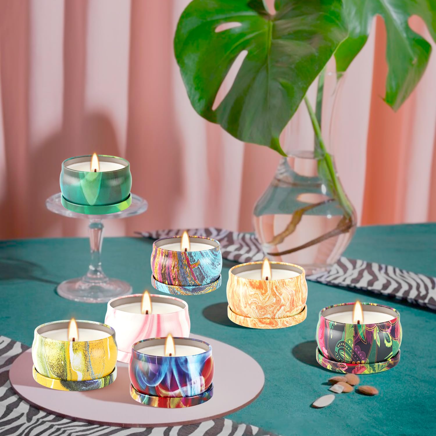 WPONSZU soy wax jar candles with clean burn on a surface