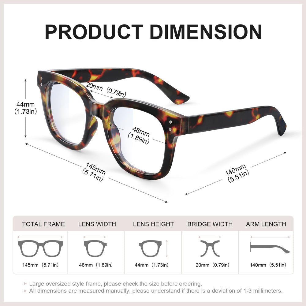 Wrimen lightweight plastic frame computer glasses for all day wear