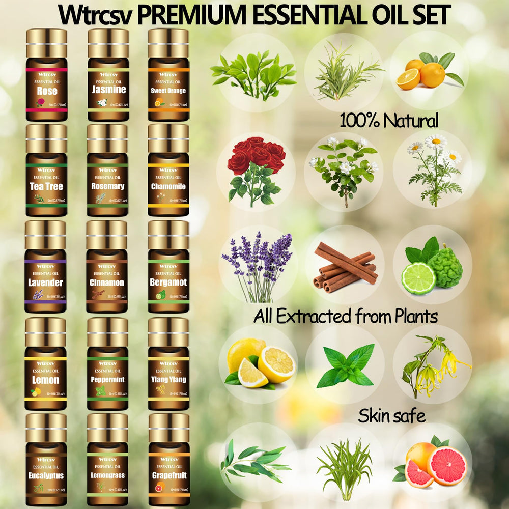Wtrcsv steam-distilled oil preserves aroma for long-lasting fragrance.