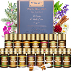 Wtrcsv essential oils set top 15 blends for diffuser use and fragrant ambiance.