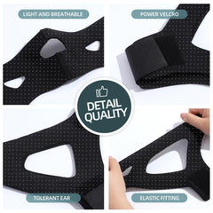 WtyJuvenic elastic chin strap detail showing breathable design for all-night wear