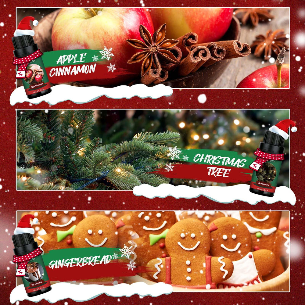 WUSEONY Gingerbread fragrance oil evokes holiday baking for a cozy home.
