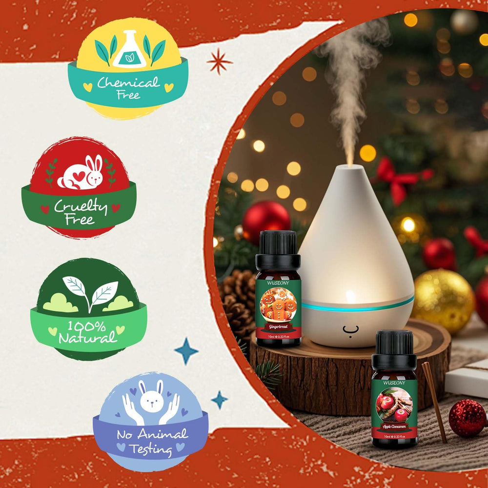 WUSEONY Sugar Cookie fragrance oil delivers buttery vanilla aroma for festive decor.