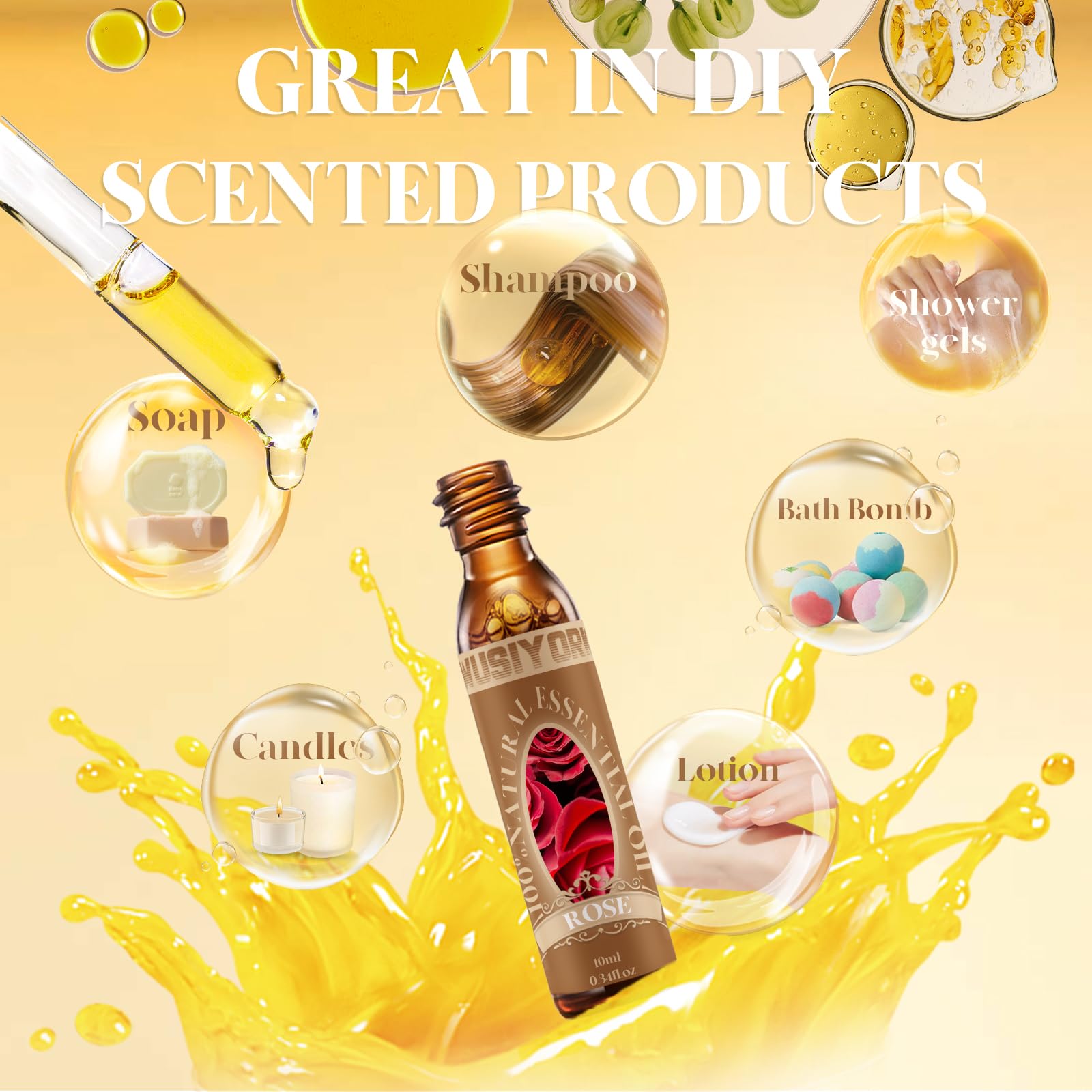 Wusiyork Rose oil blended into perfume formulas for personal fragrances.