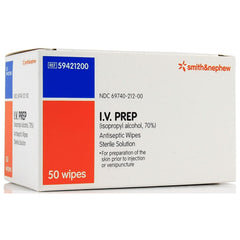 Wuvee IV Prep Antiseptic Wipes 2-pack front view for quick IV prep