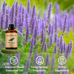 Wuvezrub Hyssop bottle label shows premium, additive-free quality.
