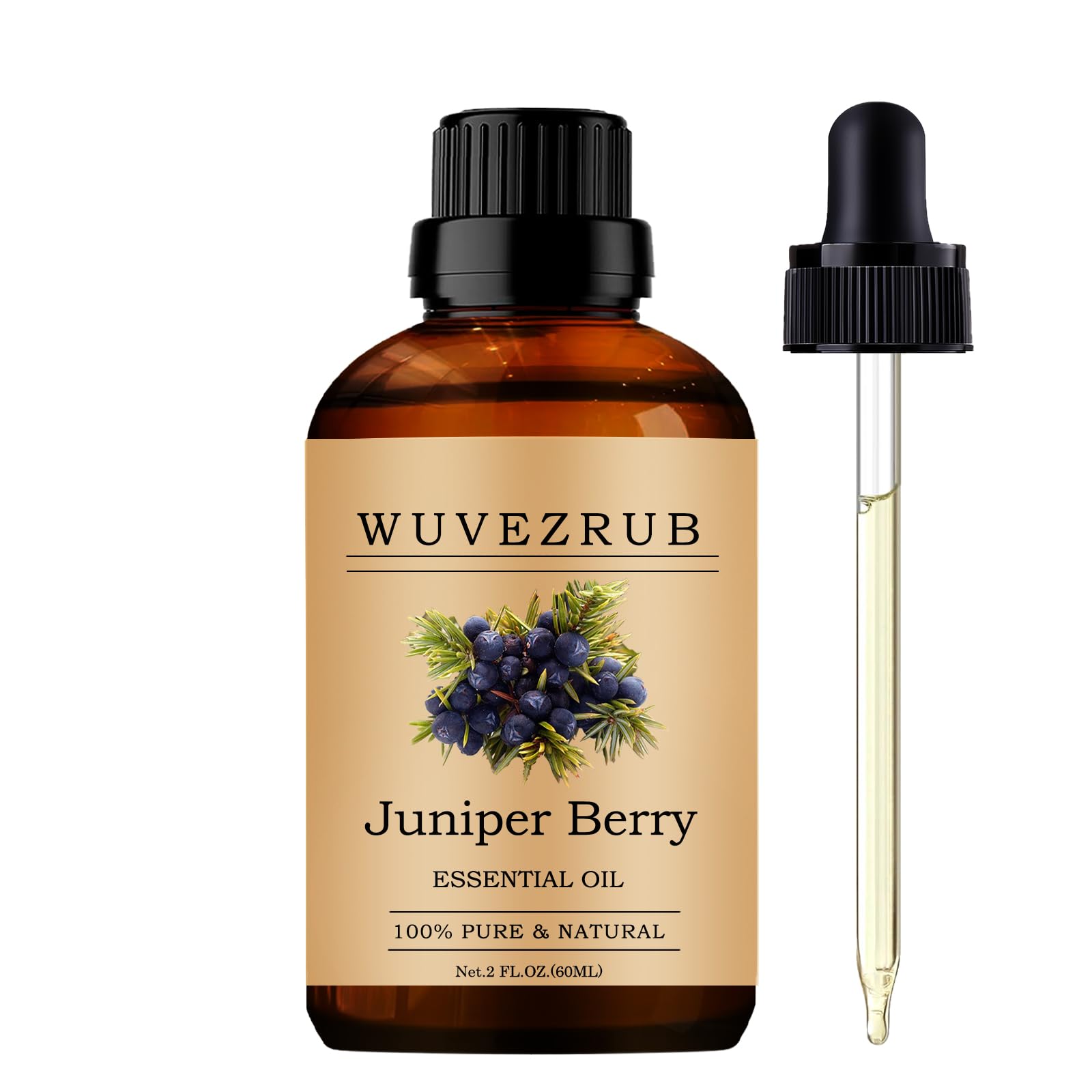 Wuvezrub Juniper Berry essential oil bottle ready for diffuser use.