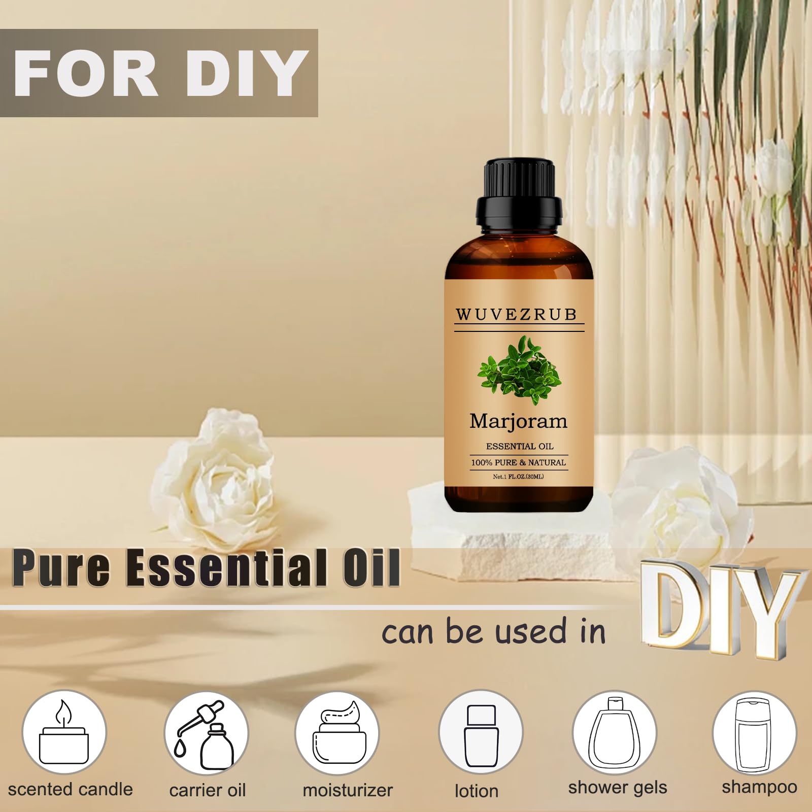 Wuvezrub Marjoram essential oil added to a DIY candle fragrance