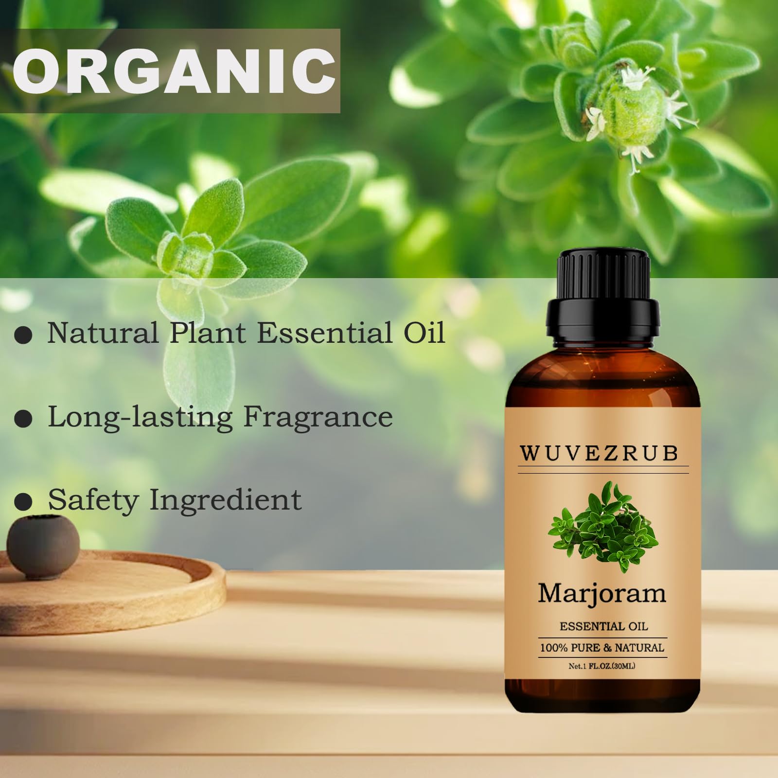Wuvezrub Marjoram essential oil mixed into skincare routine